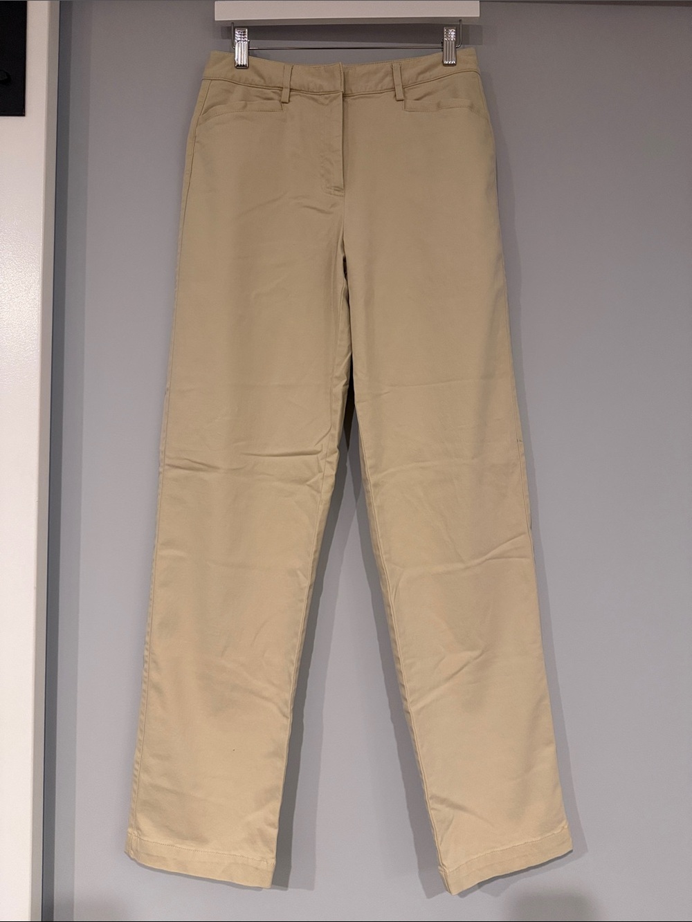 Talbots Classic Straight Khaki Pants - Light Khaki